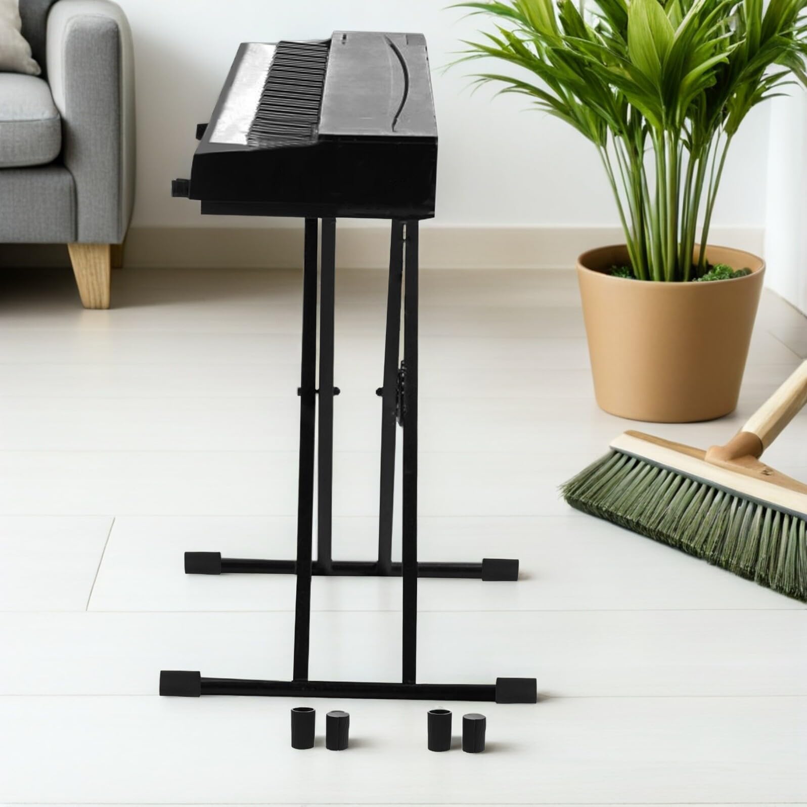 Piedini Antiscivolo 8 Pezzi in Plastica per Supporto Tastiera Digitale, Tappi di Ricambio Protettivi per Gambe Pianoforte, Copripiedini Ammortizzanti per Uso Domestico e Studio