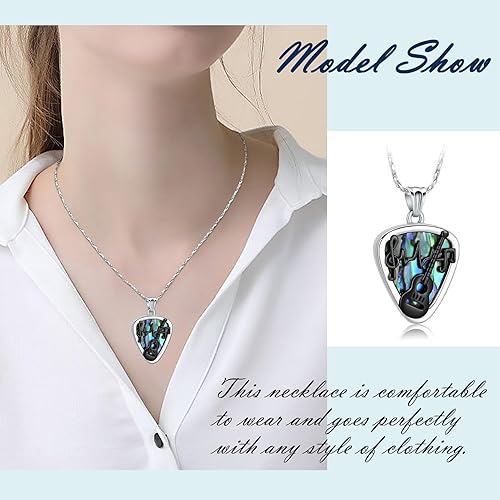 Miniatura 4 de Imrsanl Joyería de cremación para cenizas, colgante de acero inoxidable, guitarra musical, púa de guitarra, recuerdo de cremación, collar de urna