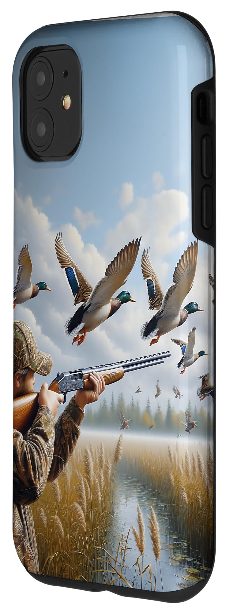 Duck Hunter Men Illustration Hunting Case for iPhone 11 - Image 2