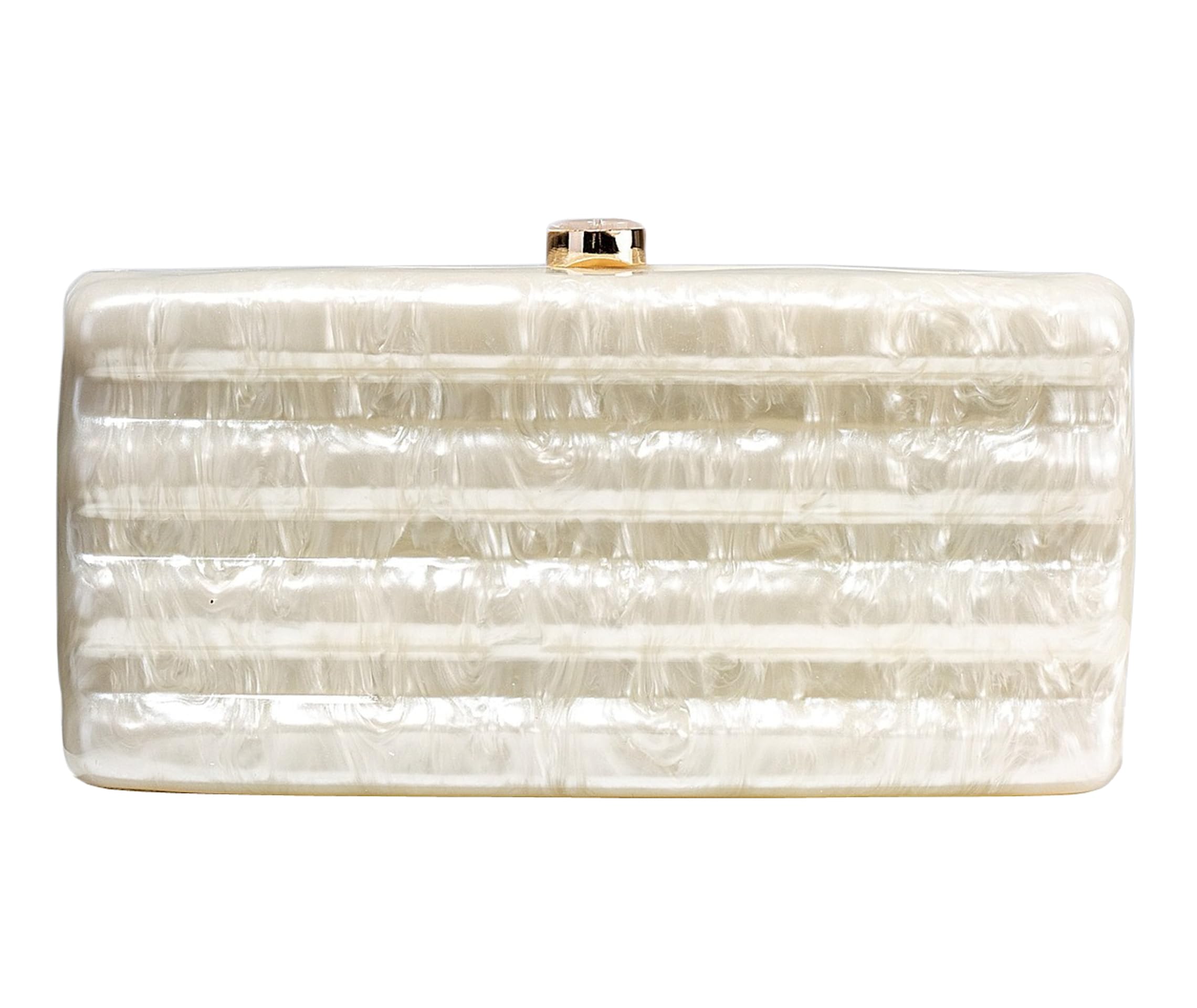 NUSTTAL Women Acrylic Clutch Purse Marbled Evening Shoulder Bag for Wedding Cocktail Party Prom, 0-ivory