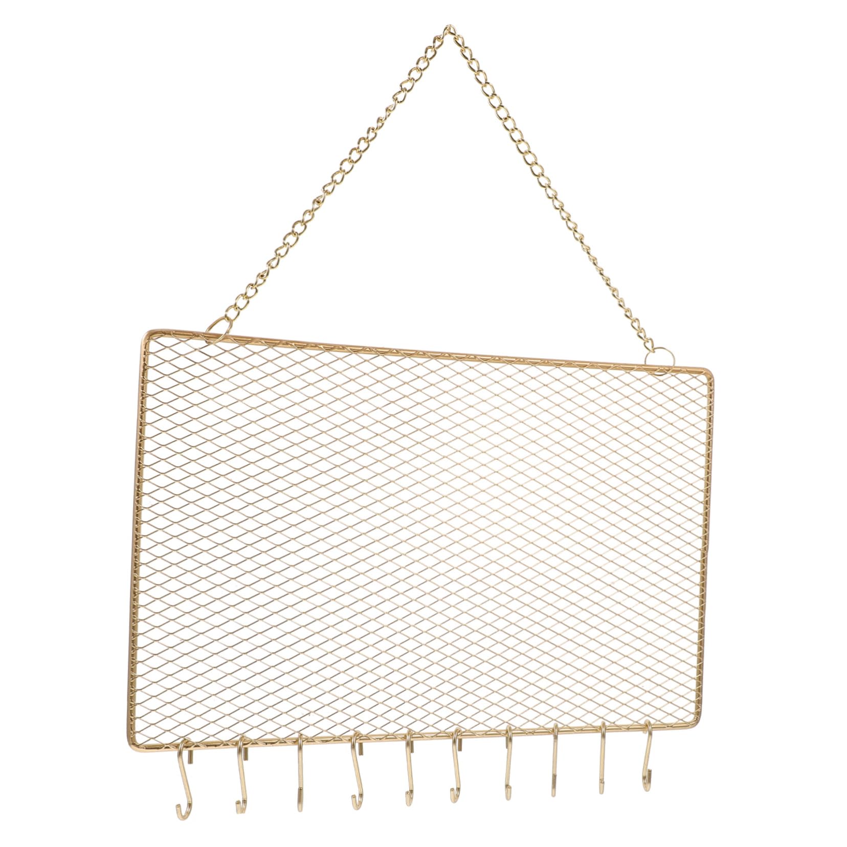 Hohopeti Wall Mounted Jewelry Organizer Elegant Hanging Display Rack for Earrings Necklaces Rings Space-Saving Jewelry Holder Capacity Home Decoration