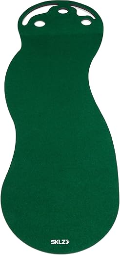 SKLZ Putting Green Par Three Indoor Putting Mat for a Real Green Feel with True Roll Surface for Putting Practice 3 x 9 Ft.