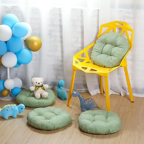 Miniatura 4 de Cojines redondos de 15 pulgadas para niños y niños pequeños, asiento flexible para muebles de aula, almohada de piso de 3.5 pulgadas de grosor para