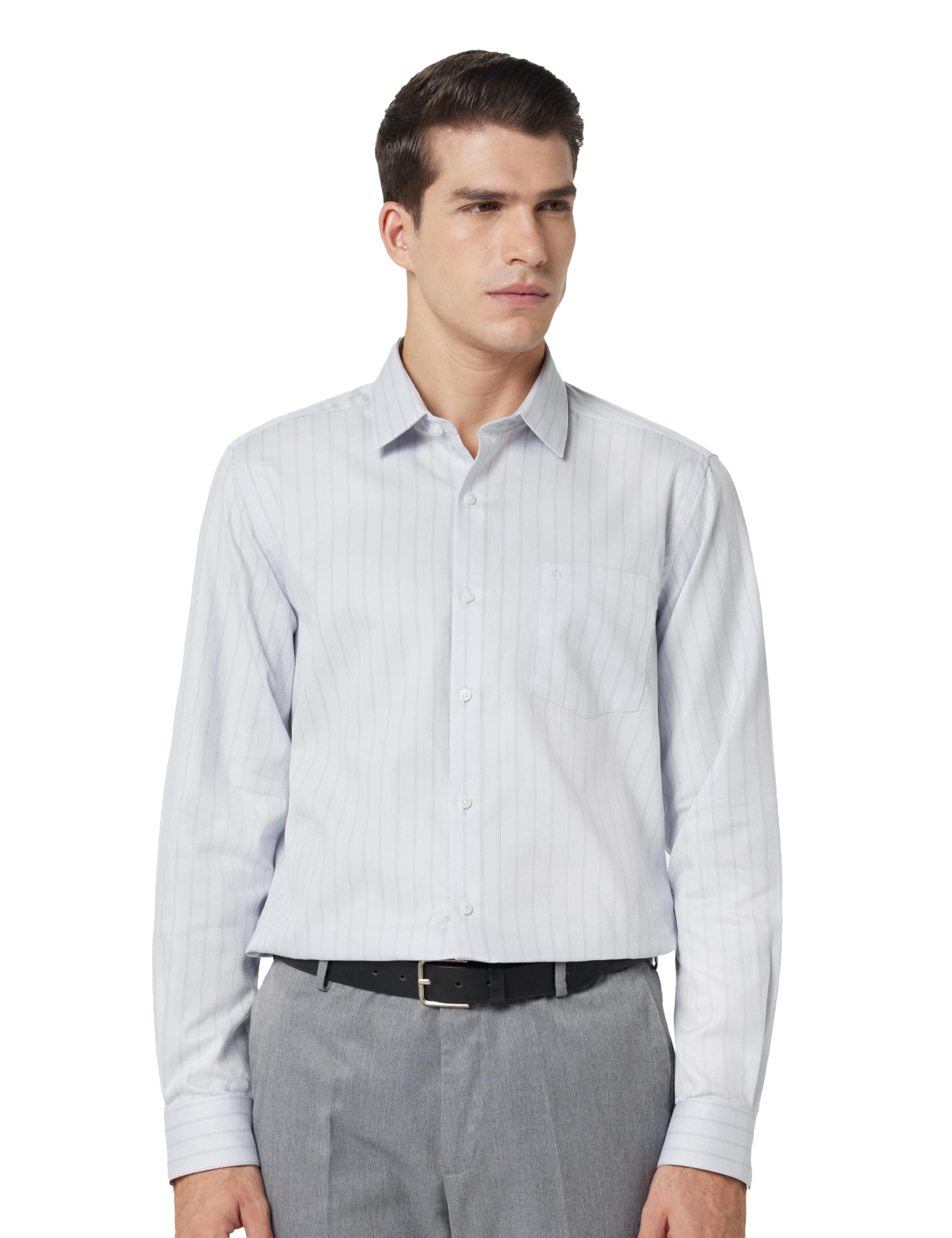 Men's Cotton Geometric Fitted Shirt-image-2