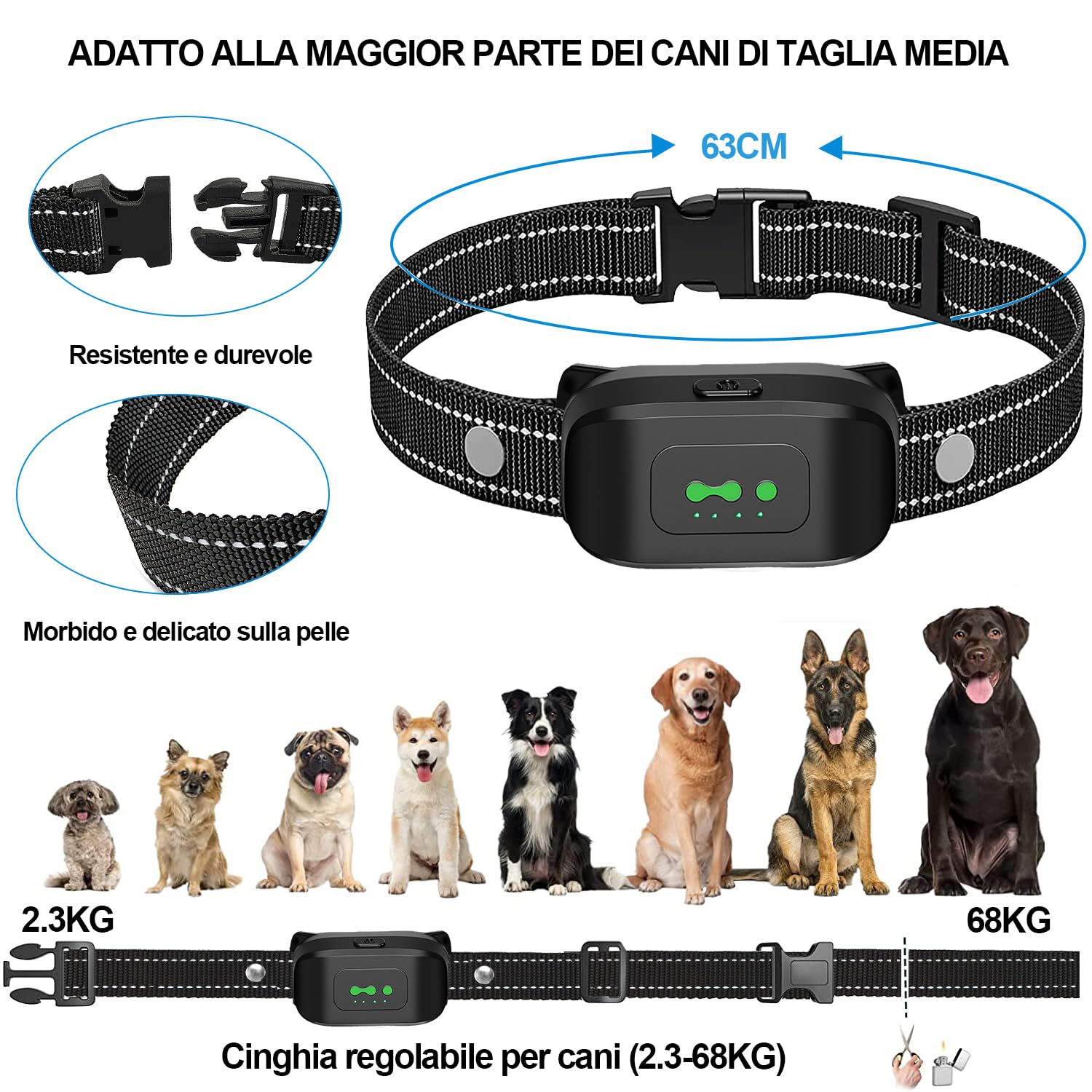 TrAdE Shop Traesio - Collare Da Addestramento Per Cani Antiabbaio - Foto 2
