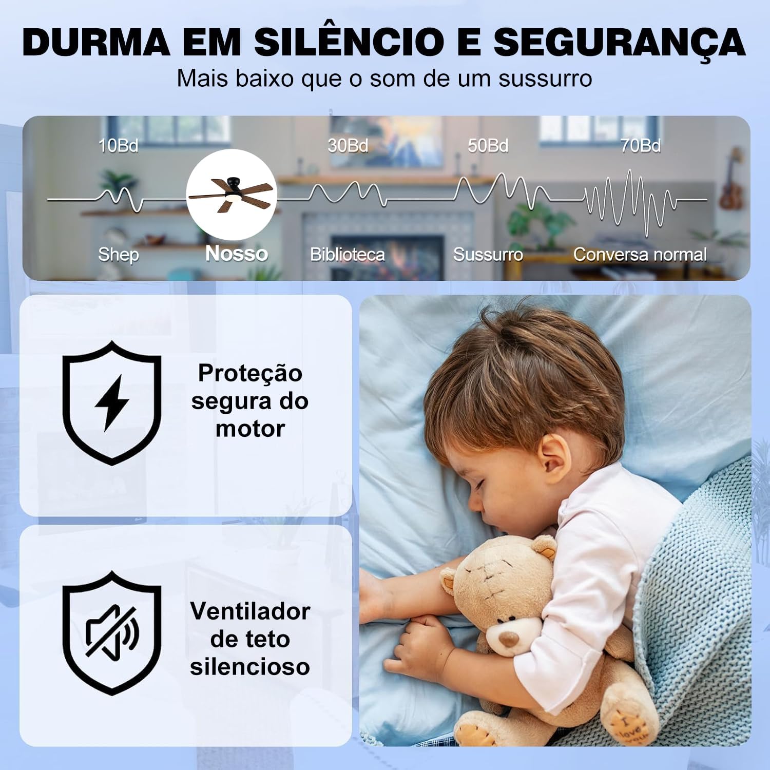 Hivento Ventilador de Teto com Luz LED de 3 Cores, Seis Velocidades, Controle Remoto/Aplicativo, Motor Reversível Silencioso, Ventiladores Teto para Quartos, Preto Hivento Ventilador de Teto com Luz LED de 3 Cores, Seis Velocidades, Controle Remoto/Aplicativo, Motor Reversível Silencioso, Ventiladores Teto para Quartos, Preto