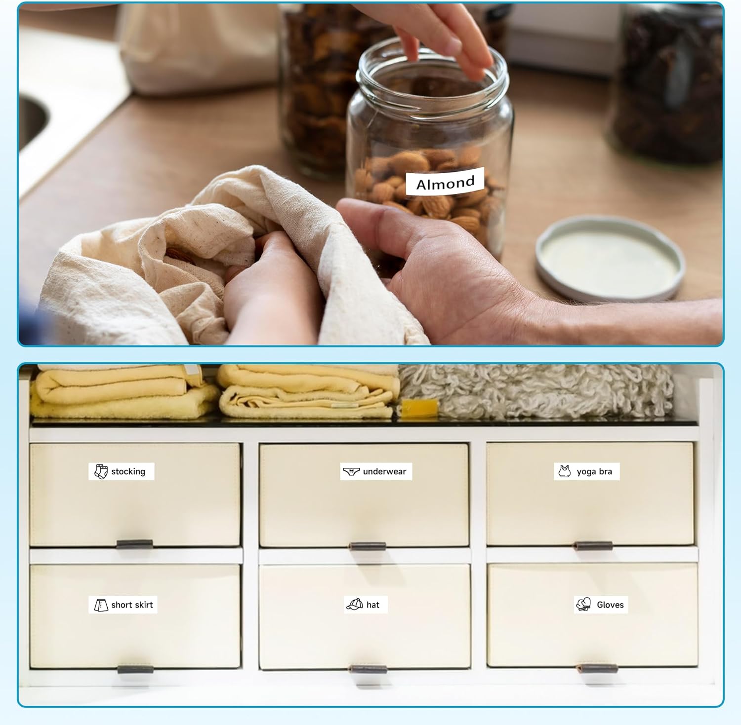 Clear Label Tape Compatible with D30 Label Makers, Black on Transparent, 14mm x 40mm (0.55 x 1.57 Inch) 125 Labels/Roll, Multi-Purpose Labels for for D30