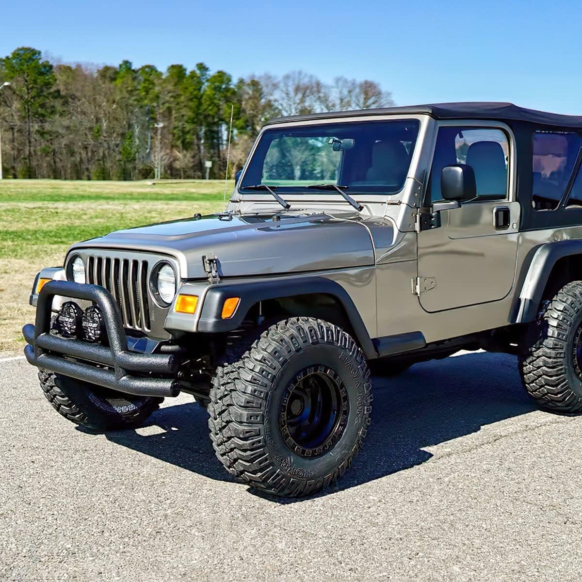 2-Row Full Aluminum Core Radiator Replacement Compatible with 97-06 Jeep Wrangler YJ/TJ 2.4-4.2l MT