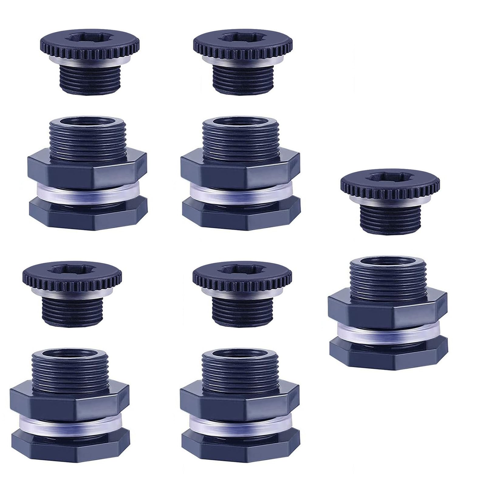 Beimus 5Pcs Fish Tanks Bulkhead Pipe Joint PVC Water Tanks Connector Garden Spigot Adapter 3 / 4inch Water Joint