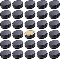 Vista 14 de Recipiente de aluminio de 1 oz / 30ml con tapa de rosca y etiquetas en blanco (Naranja - Paquete de 32)