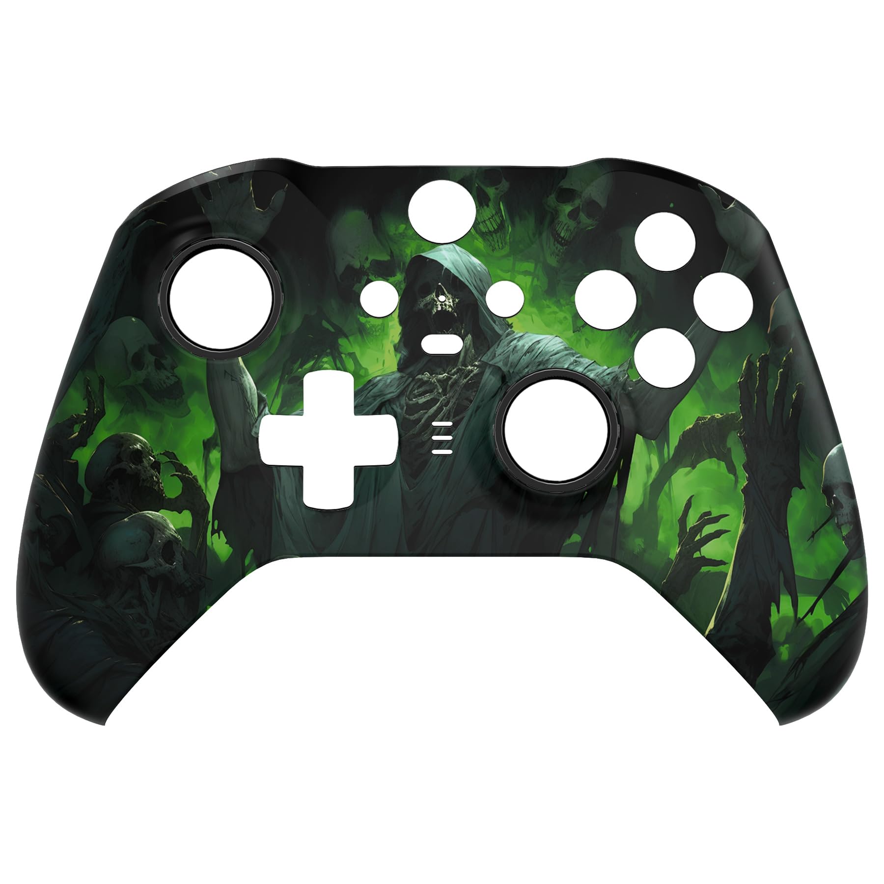 eXtremeRate Front Gehäuse Case für Xbox Elite Series 2/2-Core Controller,DIY-Ersatz Hülle&Thumbstick Accent Ring Shell Zubehör für Xbox Elite Series V2/V3 Gamepad Model 1797-Dunkler Karneval - 4