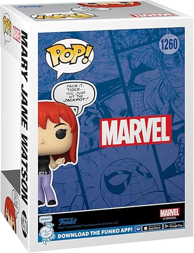 Miniatura 4 de POP Marvel: Spider-Man – Figura de vinilo Funko exclusiva de Mary Jane Watson (paquete con funda protectora de caja compatible), multicolor, 3.75