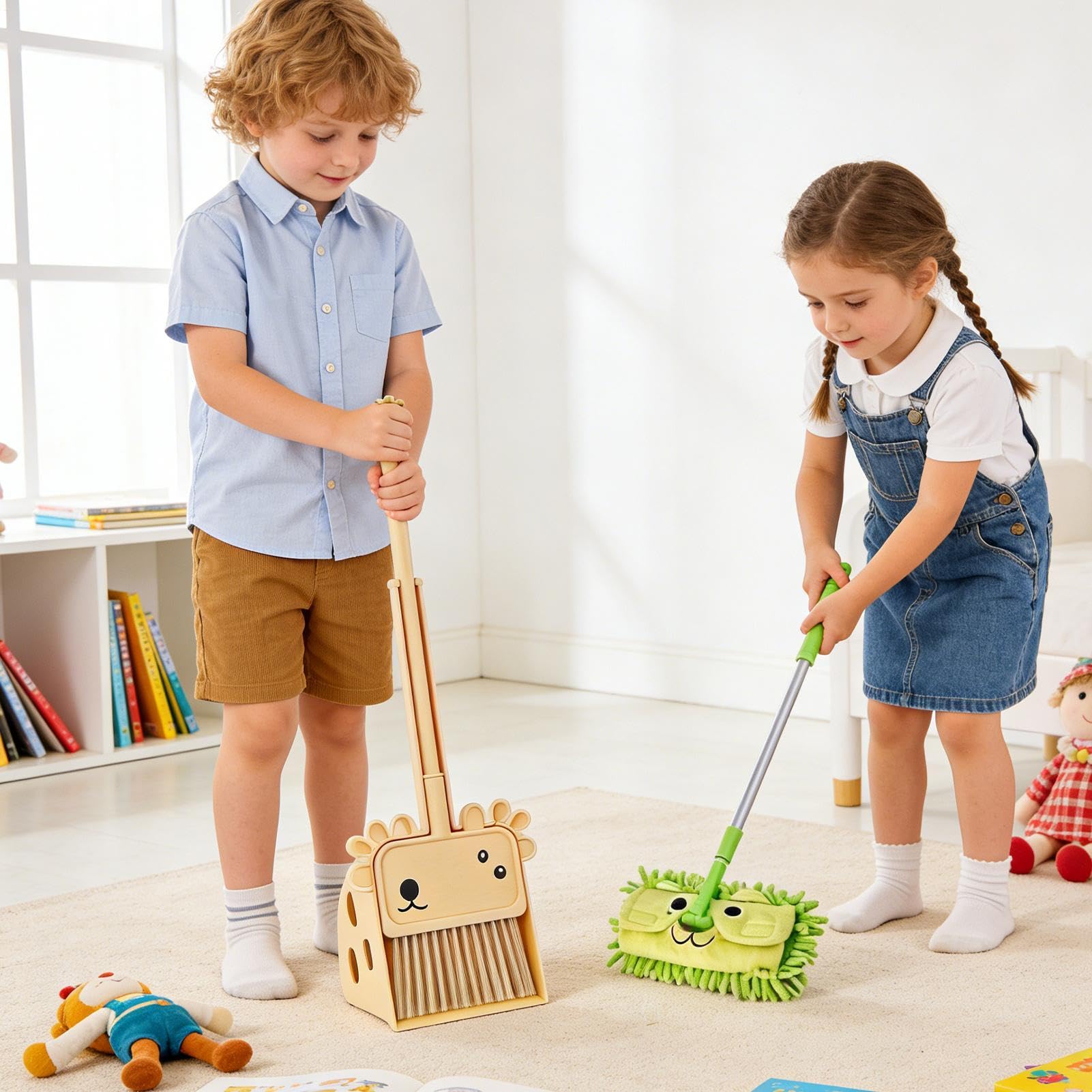 Set balai et pelle à poussière Kit de nettoyage | Mini balai et ramasse-poussière Pour , garçons, adolescents, adultes, femmes, hommes, anniversaire, maison, chambre,