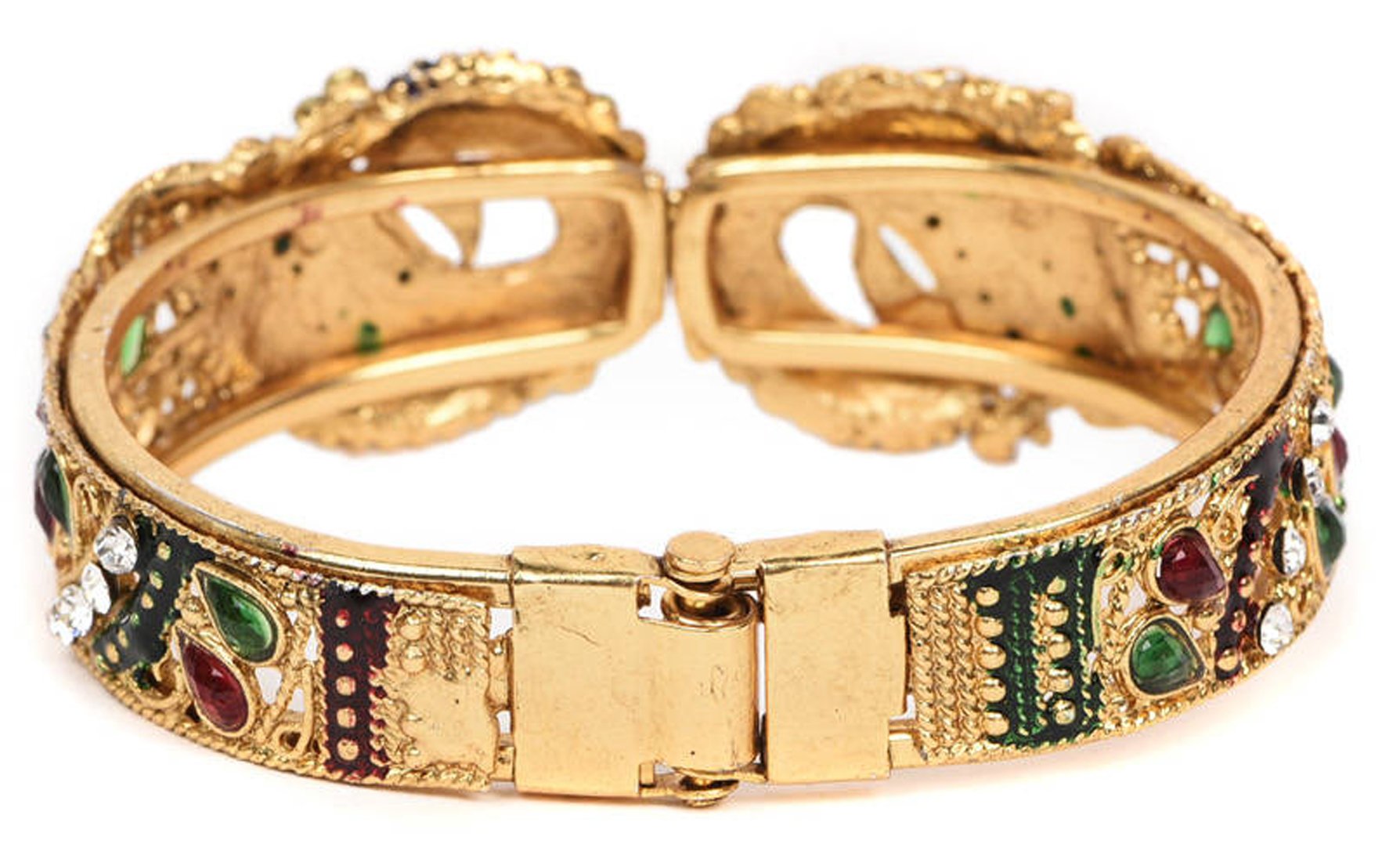 Traditional Kundan Peacock Bangle for Women