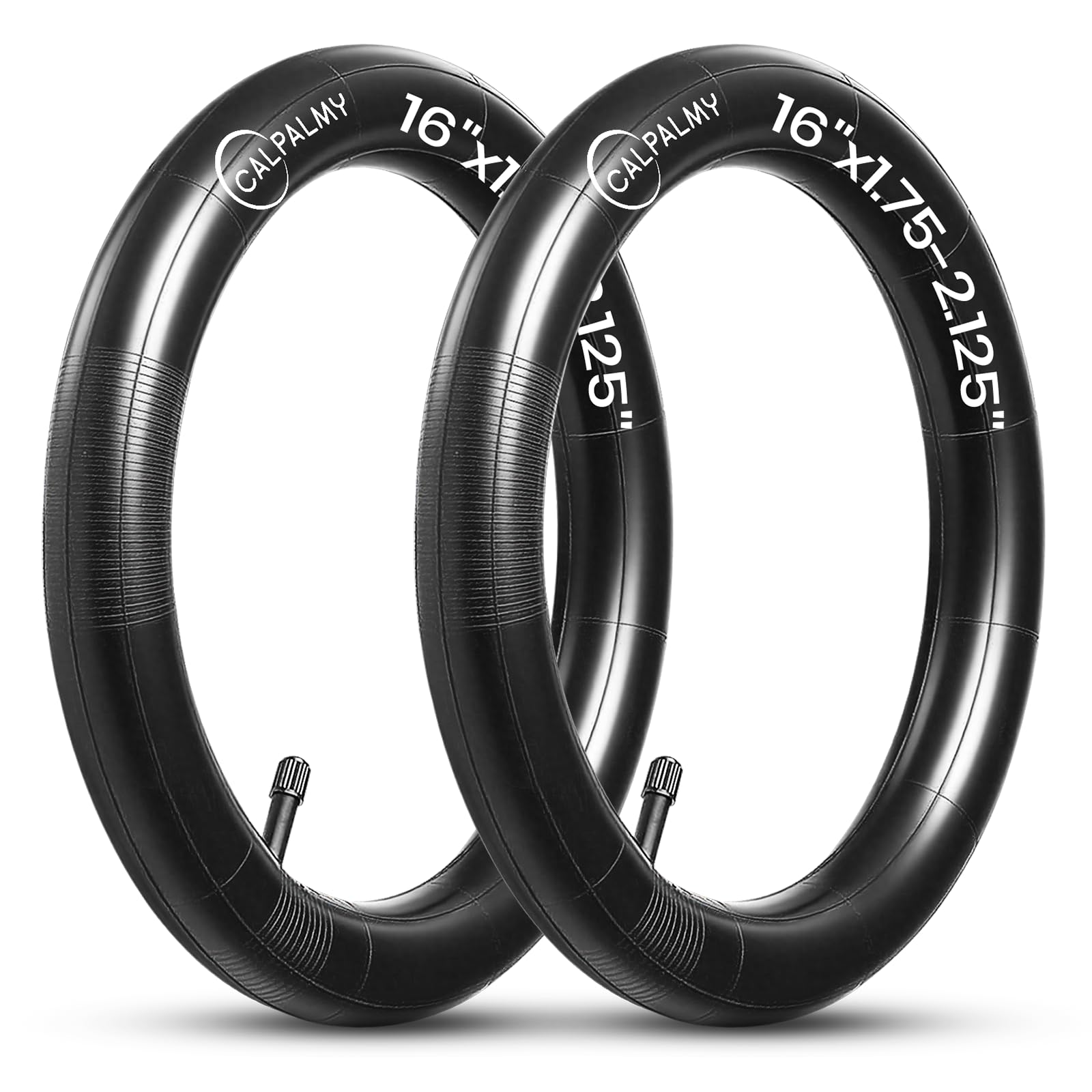 CALPALMY12"/14"/16"/18"/20"/22"/24"/26"/28" Kids Bike Inner Tubes (2 Pack), Width Fit 1.75/1.95/2.125 with Schrader Valve, Compatible with Most Kid Bike and Road, Mountain Bikes