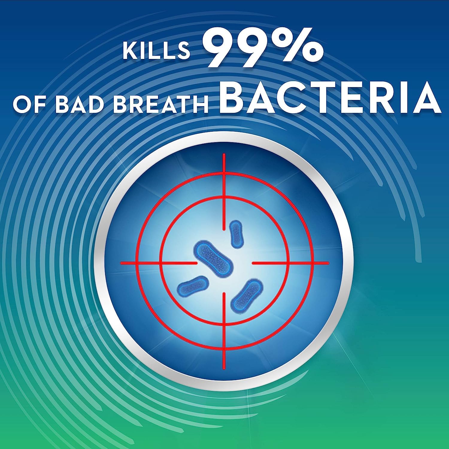 Crest Breath Bacteria Blast Gargara, Buzlu Soğuk Nane Yeşili, 32 fl oz
