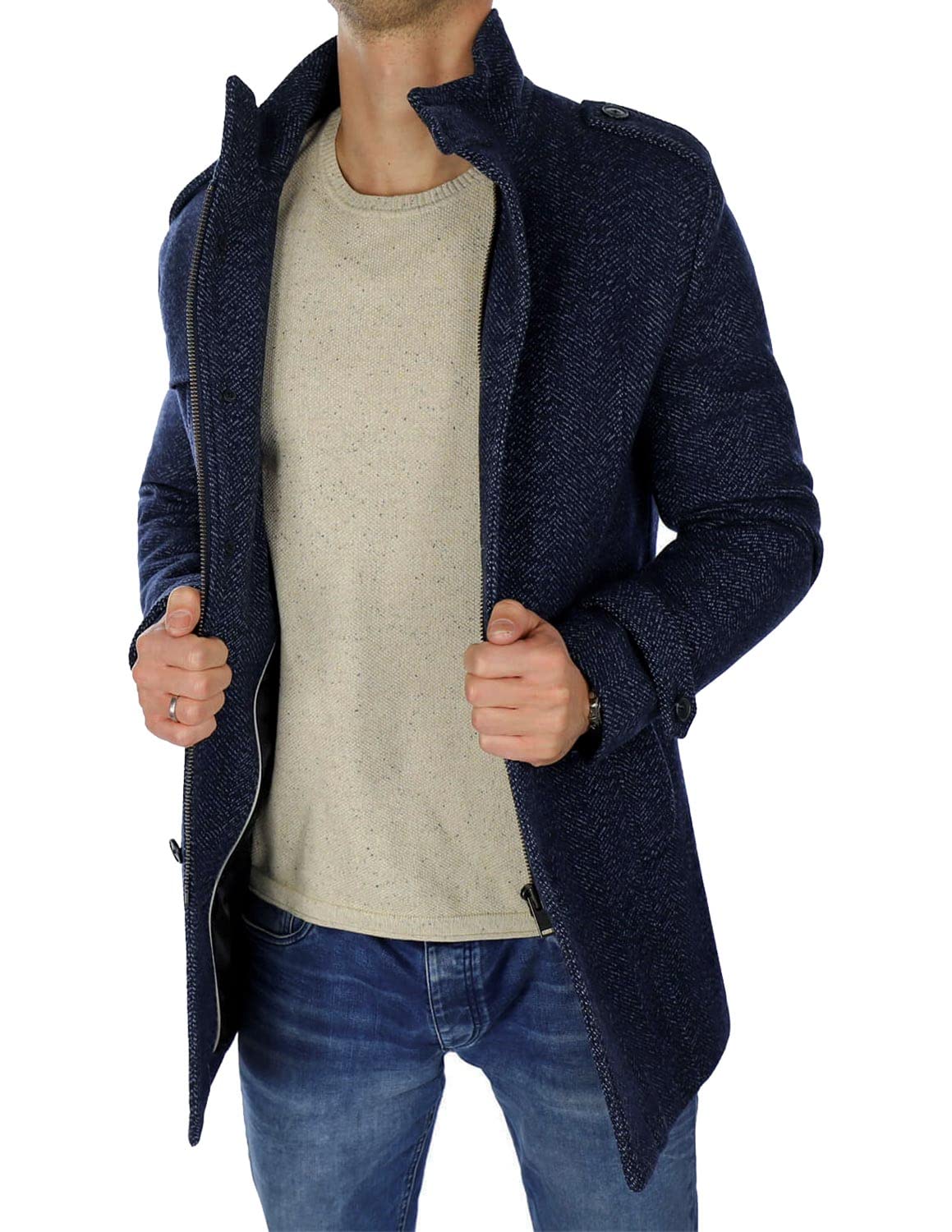 SELECTED HOMME Mantel Slhcovent Wollmantel Wintermantel Einreiher Herrenmantel