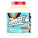 GHOST Whey Protein Powder, Cinnabon - 5LB, 25G of Protein - Cinnamon Roll Flavored Isolate, Concentrate & Hydrolyzed Whey Protein Blend - Post Workout Shakes - Soy & Gluten Free