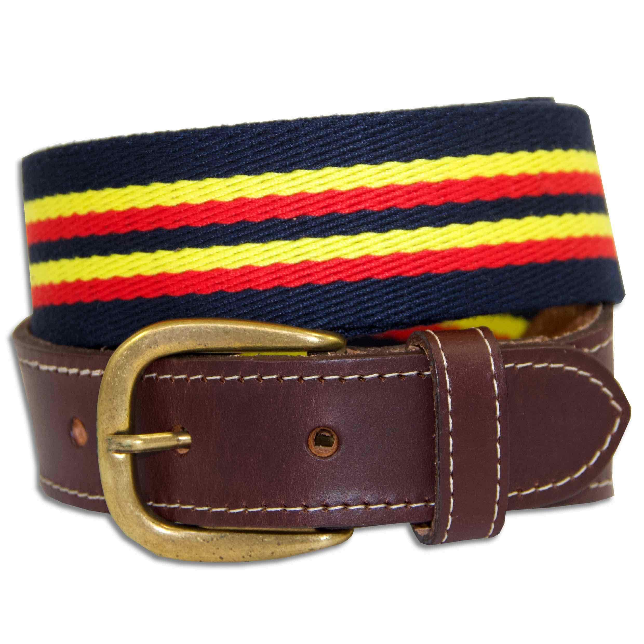 The Regimental Shop Men's Blue/Red/Yellow The Regital Shop Reme Webbing Belt M (33-35")