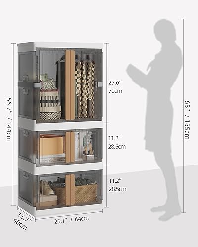 Miniatura 3 de NETEL Organizadores y almacenamiento organizador para el hogar con tapa y puerta, artículos esenciales para el dormitorio, caja de almacenamiento