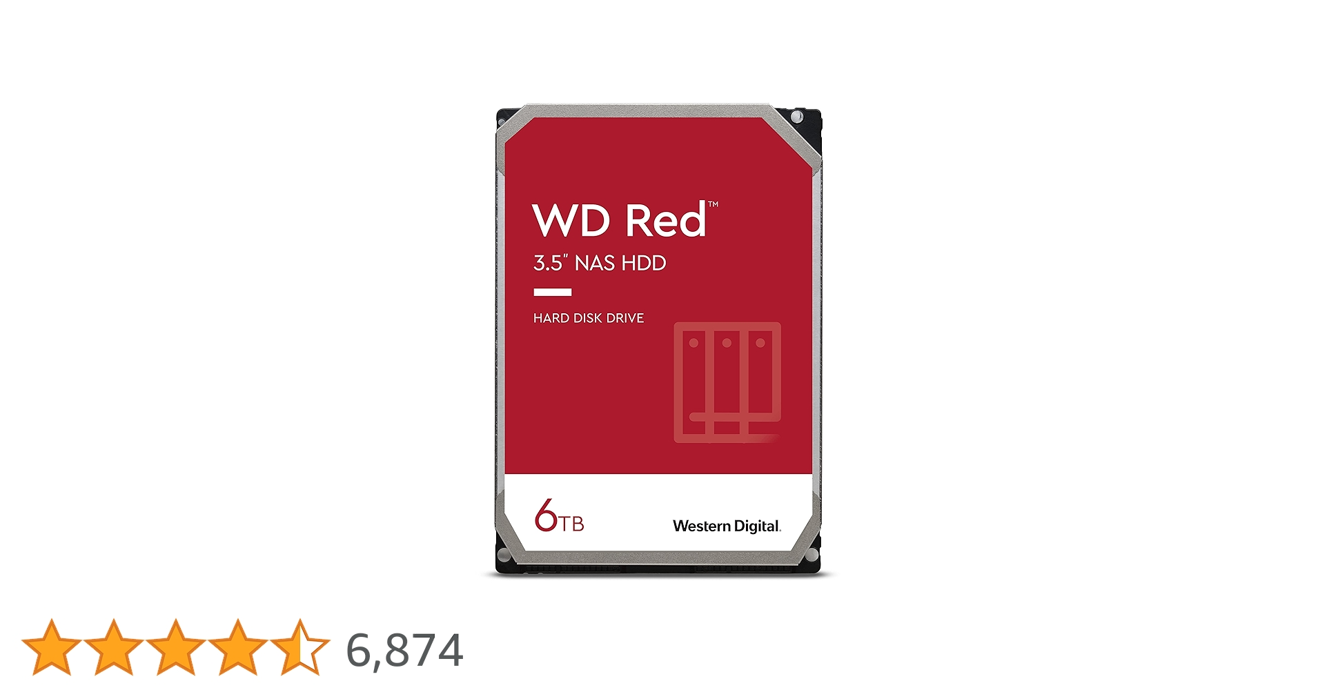 WD Red 6TB WD60EFAX NASハードドライブ 6TB WD Red Plus Internal NAS HDD 3.5