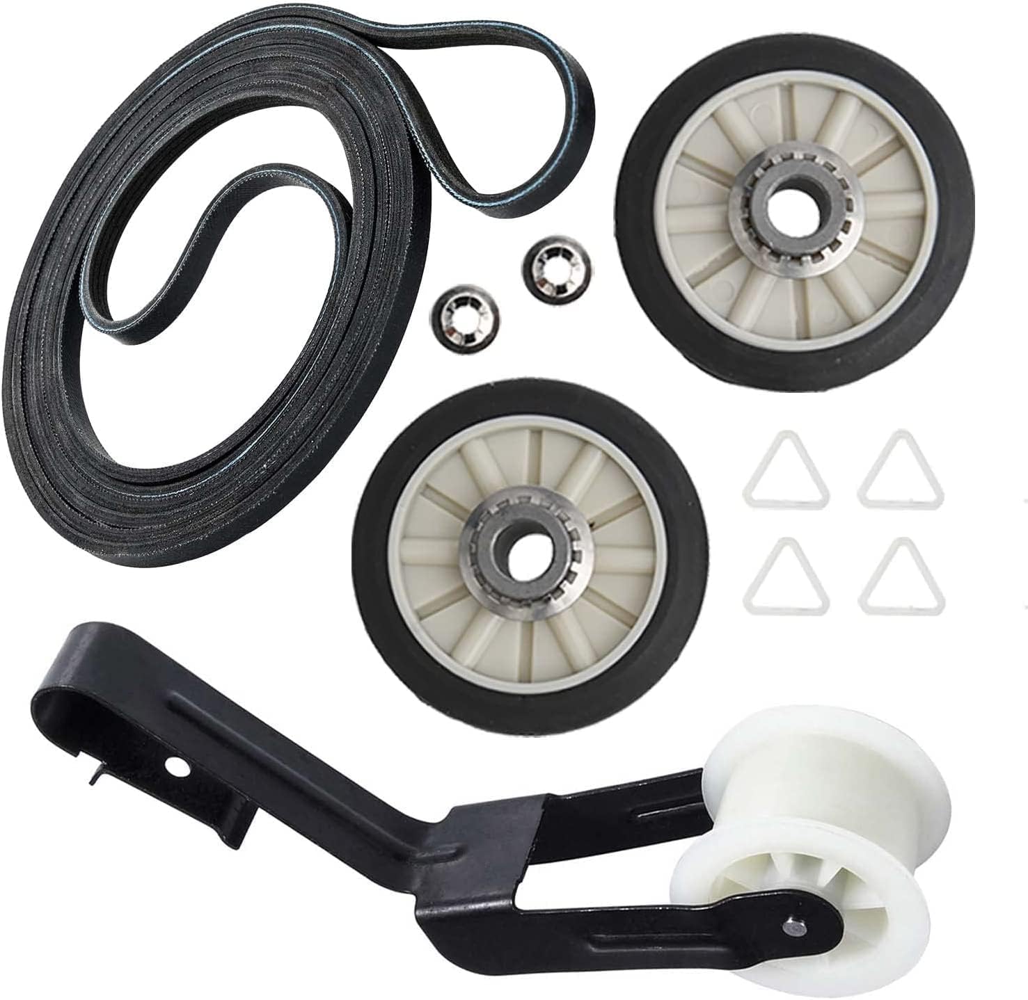 Lifetime 4392065 Dryer Repair Kit with 341241 Drum Belt 691366 Idler Pulley 349241T Roller By Kotoysoo For Kenmore, Whirlpool Dryer – Replaces: AP3131942, AP3098345, AP6010582, WP691366