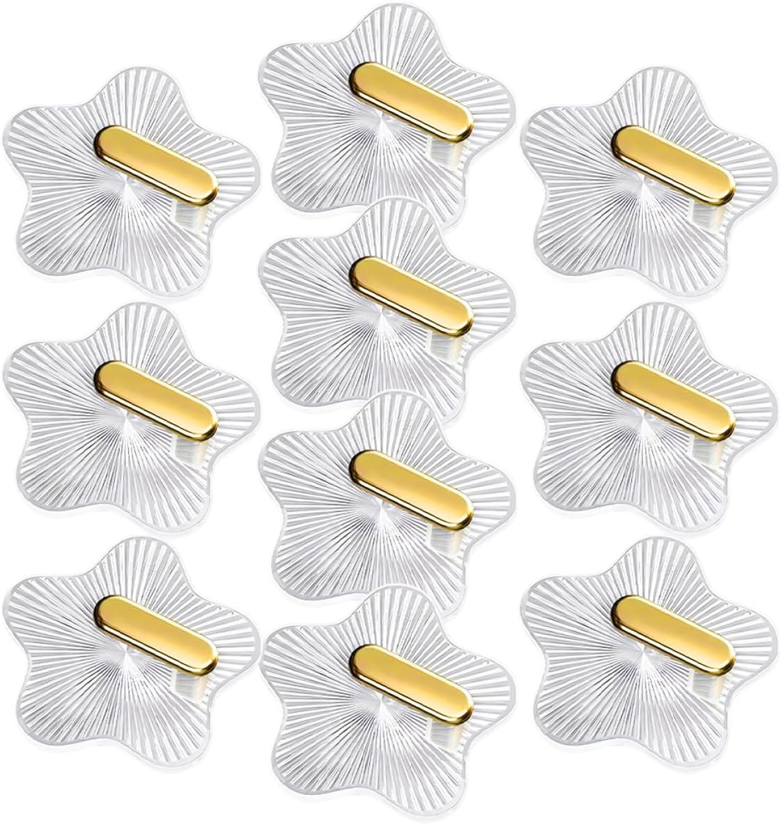 BETOOKY 10pcs Star Adhesive Hooks Self Adhesive Sticky Wall Hooks Key Storage Hanger for Bathroom Kitchen Living Room Home Organization