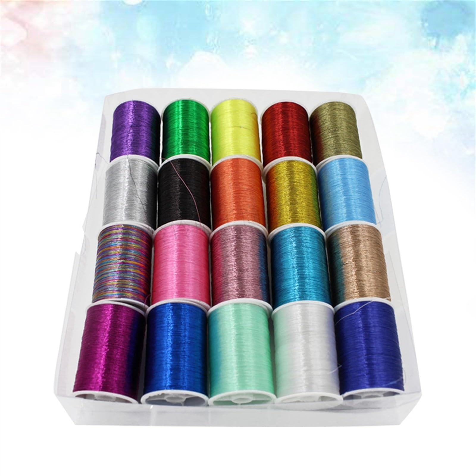 KeuLen Hilos for Punto de Cruz, Kits de Bordado, Hilo for Acolchado, Hilo de Mano, Bobina, Hilo for máquina de Bordar, Juego de Hilos metálicos. for Tejer y Coser.