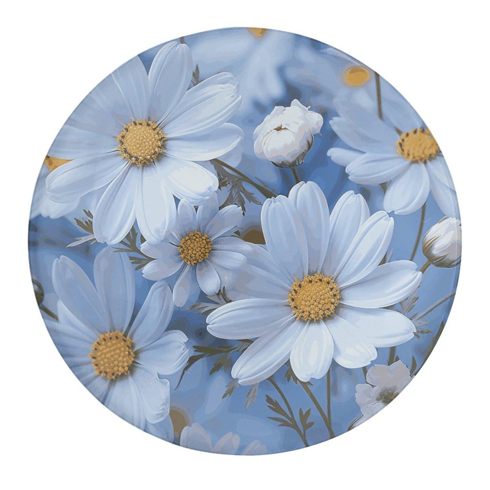 Fekiloot Style Daisy Blue Refrigerator Magnet Fridge Magnet2 Pcs