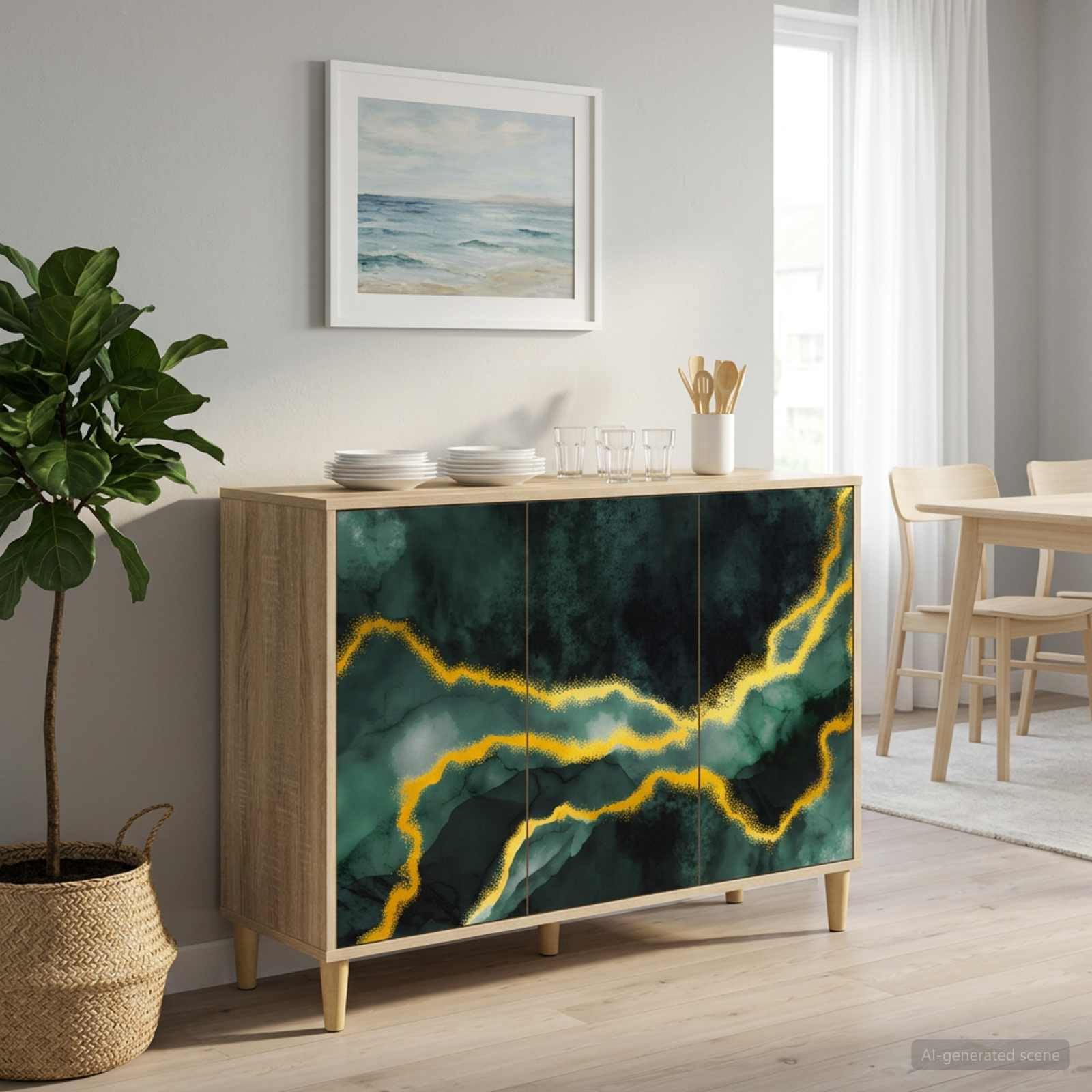 Kredens WIJHE Sonoma 102 x 33 x 75 cm Drewno