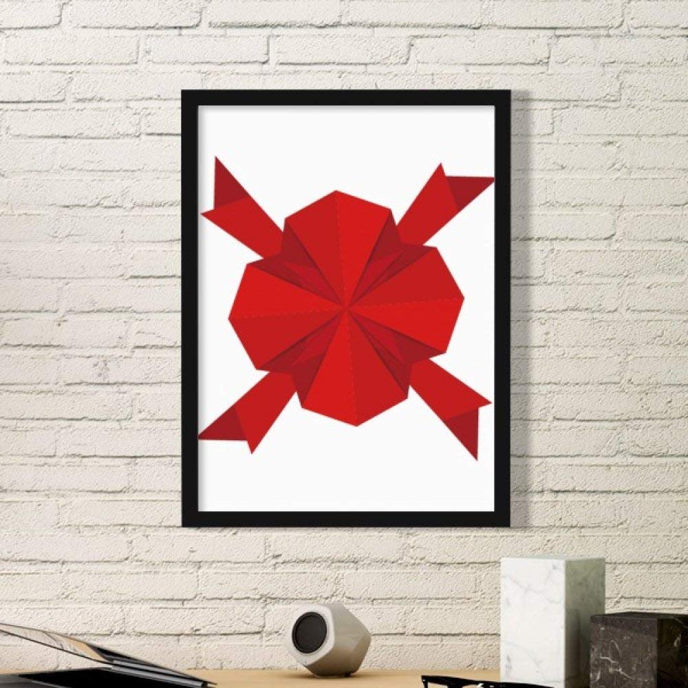 Cadre Photo Rectangle en Bois Noir Origami Art Peinture Décoration de Noël DIYthinker