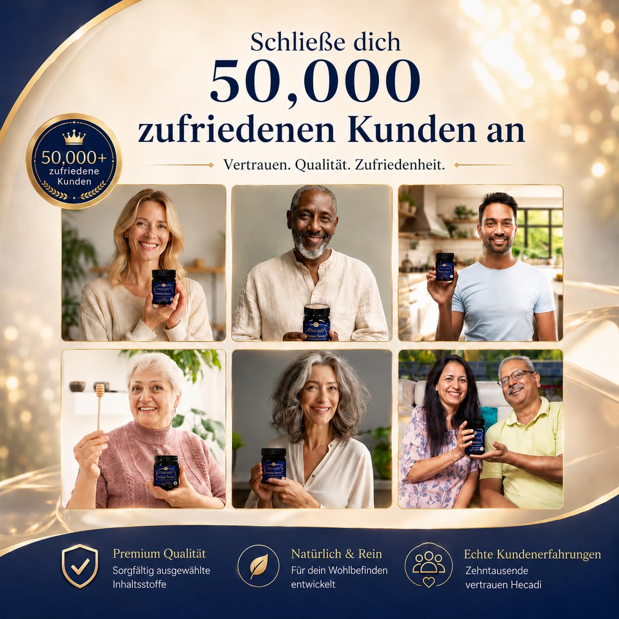 Manuka Honig MGO 1250+ Hecadi® I 100% Pur Original Honig aus Neuseeland I mit zertifiziertem I 250 g