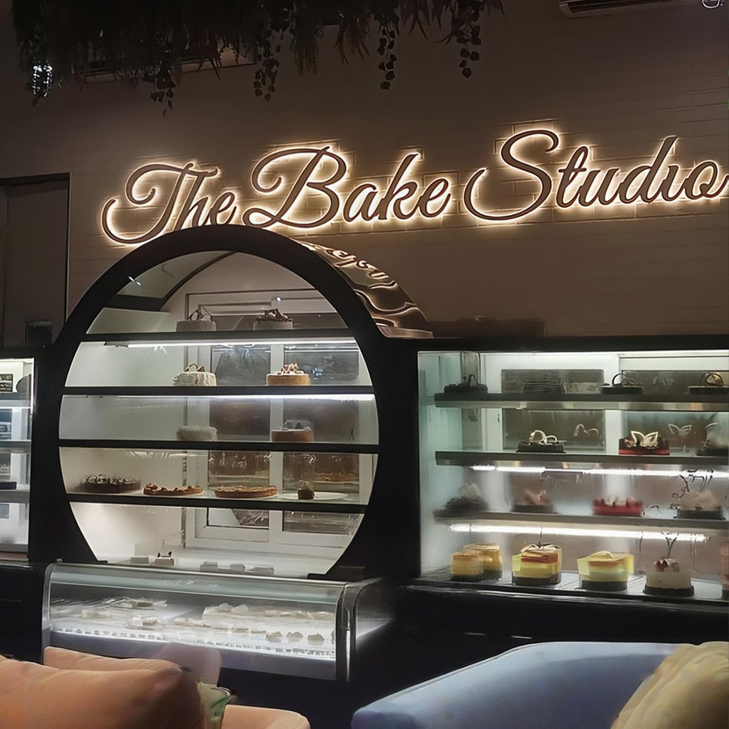 Large Custom Backlit Signage for Business, Handmade 3D Led illuminated Backlit Reverse Channel Letters, Custom Business Logo Sign for Office Salon Studio Storefront Building Party Bar Home Wedding