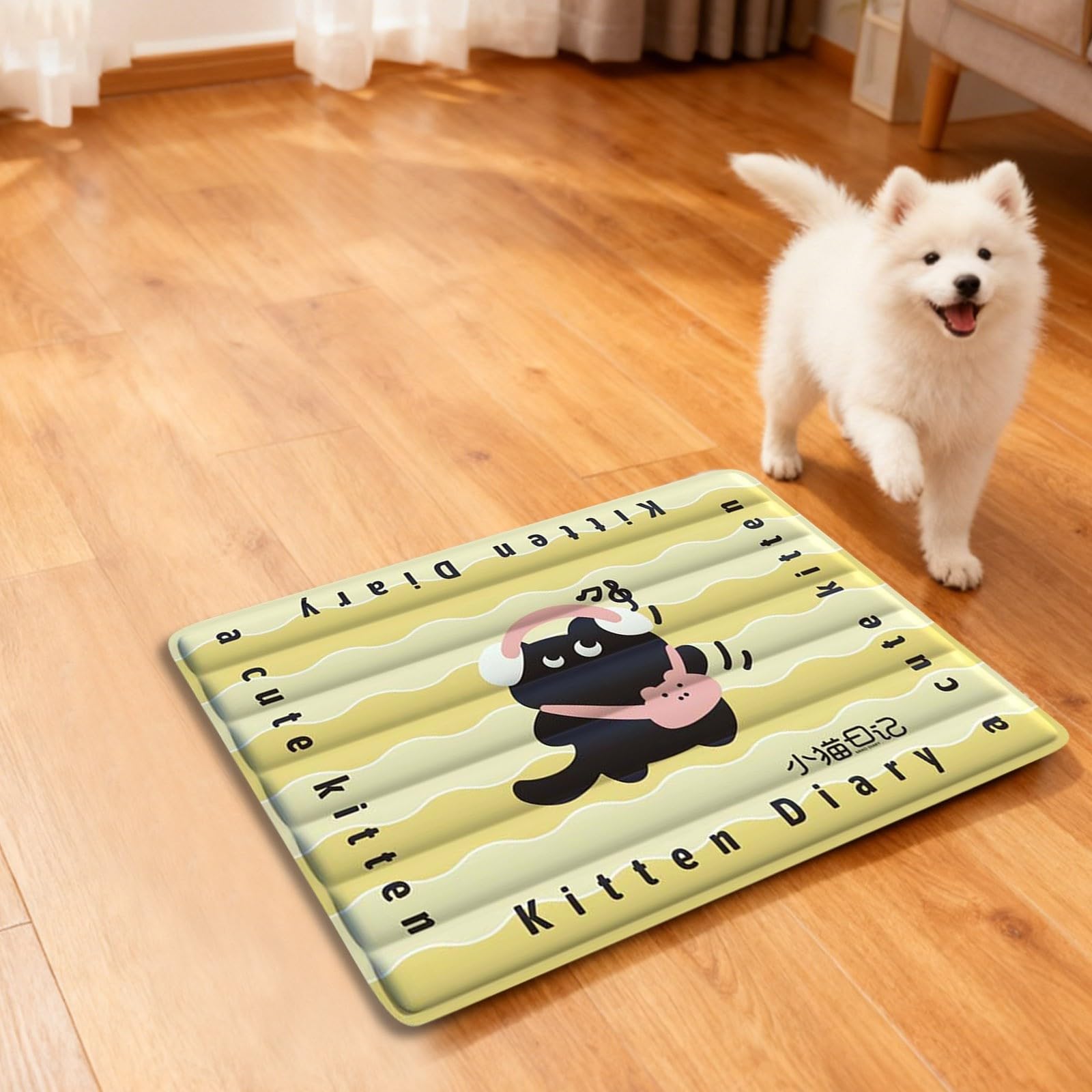 Generico Tappetino Refrigerante Cane, 60x45cm Tappeto Rinfrescante per Cani Gatti, Cuccia Refrigerante Lavabile, Cuscino Raffreddamento in Nel Caldo Estate, per Animali di Piccola Media Grande