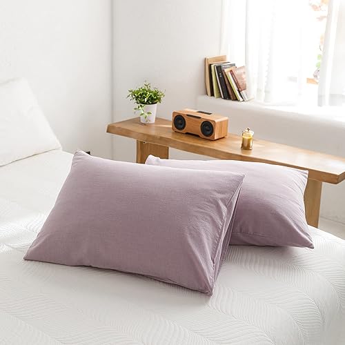 Miniatura 158 de ECOCOTT Funda de edredón tamaño King, juego de ropa de cama de 3 piezas, 100% algodón lavado, suave y transpirable con cierre de cremallera, 8 lazos