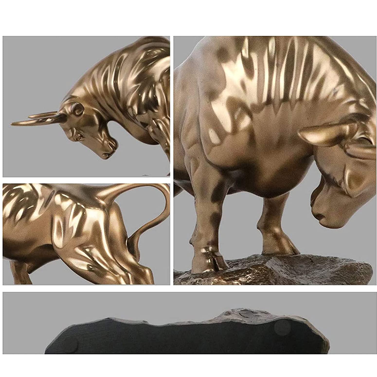 LGYKUMEG Cattle Skulptur Kuh Statue Maskottchen Exquisite Handwerk Ornament Bull Home Büro Dekoration Tier Figur Geschenk, Stier Harz Dekoration Tier Skulptur, Abstrakte Tier Skulptur