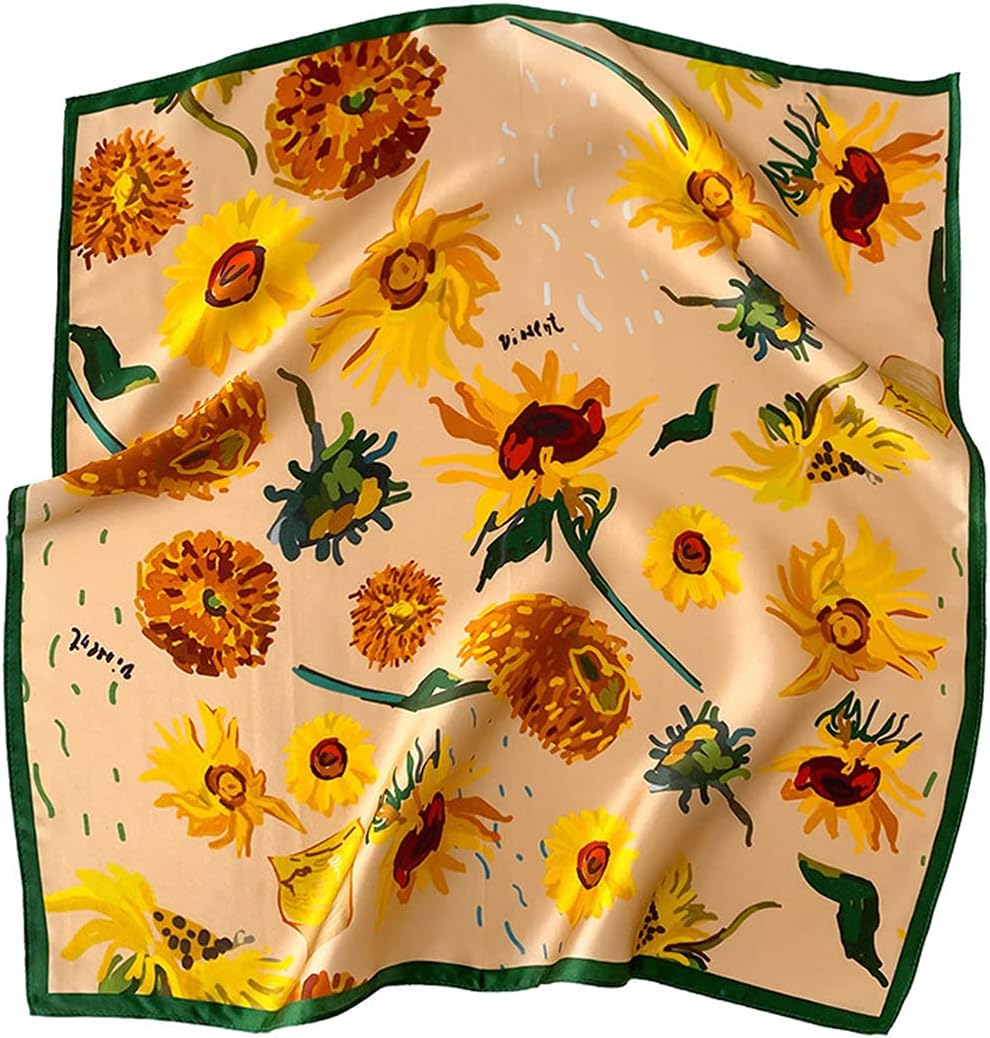 Aufeel 100% Mulberry Silk Neck Scarf for Women – 21” Neckerchief image 2