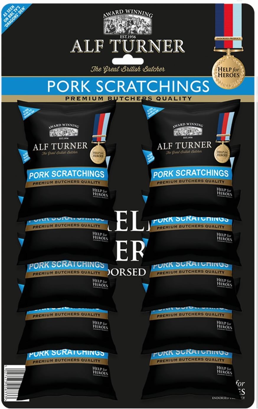 Alf Turner Help for Heroes Pork Scratchings 12 x 70g