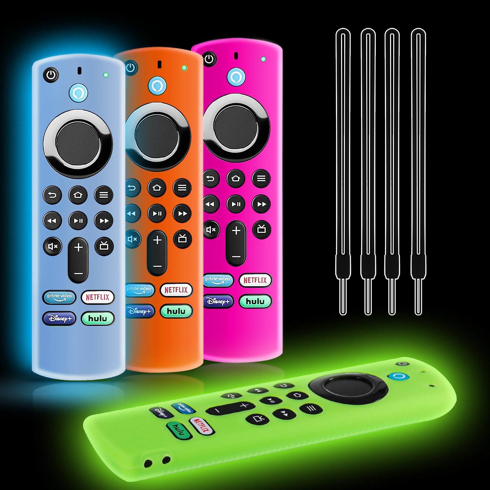 Coques silicone souples avec cordon de serrage phosphorescent Wevove x4 - 6