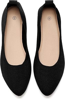 Shupua Womens Pointed Toe Ballet Flats