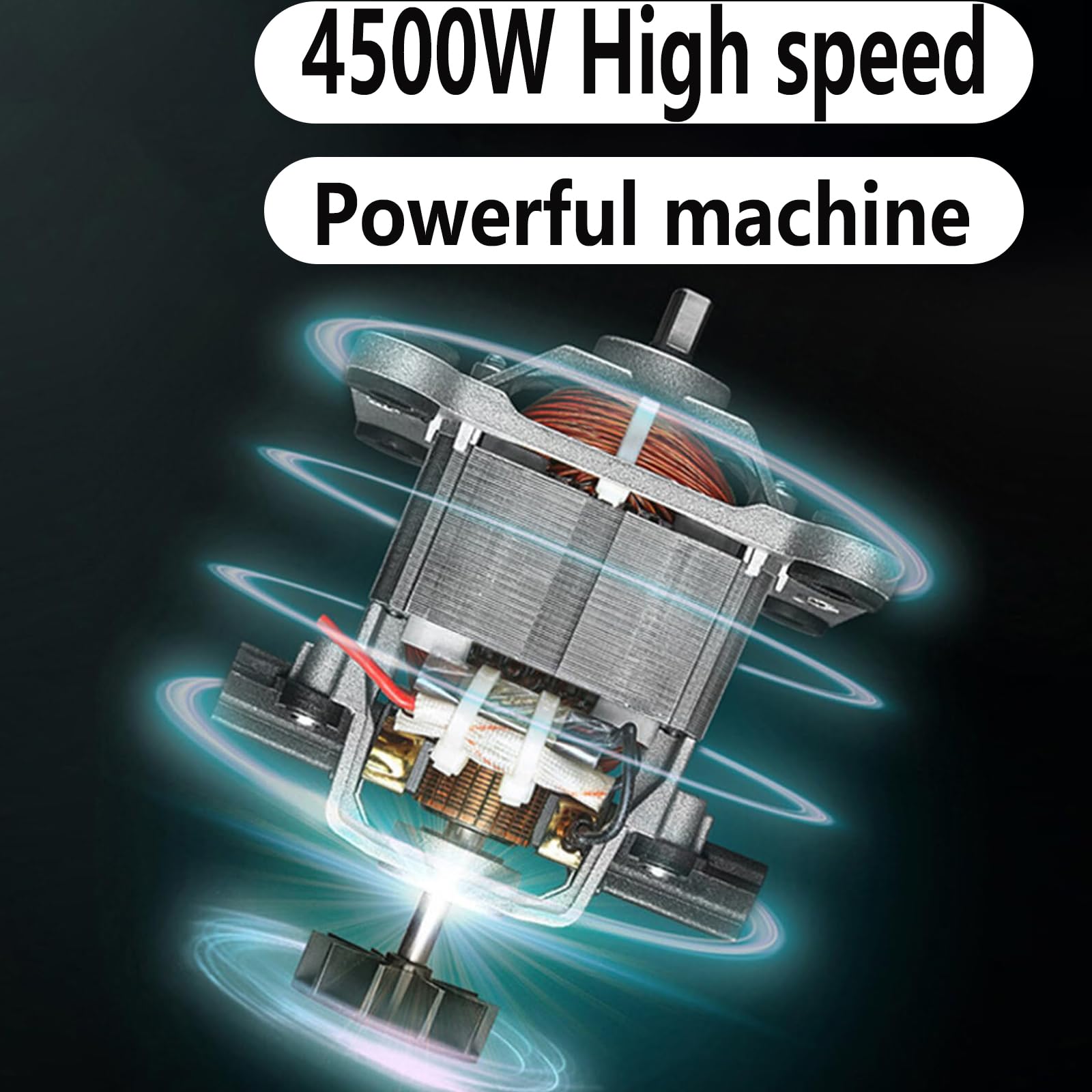 Frullatore da banco Professionale da 4500 W, 1 Volume, 8 l, 15 velocità, con 6 Lame in Acciaio Inox per frullati e Smoothie, con Contenitore da 70 Once e 2 Tazze Senza BPA