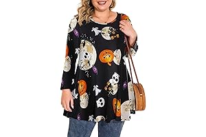 Womens Plus Size Halloween Shirts: Comfy Tunic For Leggings Loose Casual T-Shirt
