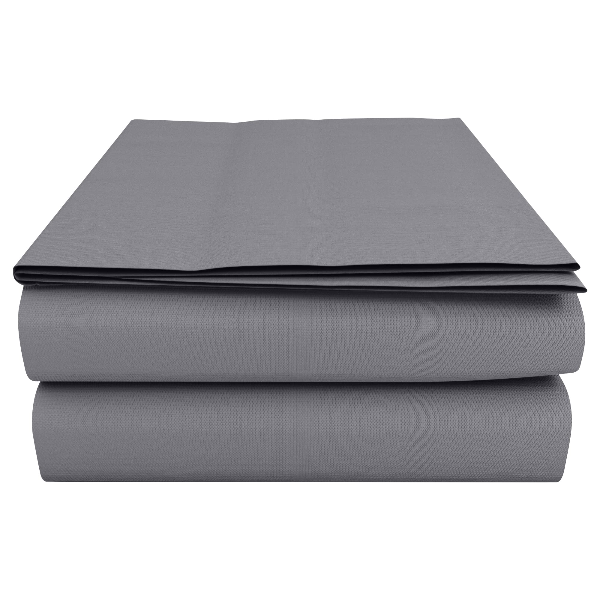 KOHSAR Grey Double Flat Bedsheet – 100% Poly Cotton Flat Sheet, Soft, Skin Friendly, Breathable, Easy Iron Percale – Double Flat Bed Cover — image 1