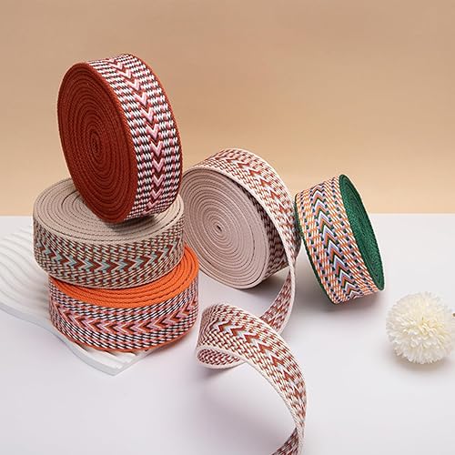 Miniatura 2 de WUTA Correa ancha para bolso de 16.4 ft, correa de repuesto de lona de algodón para manualidades, correa de mochila, accesorios de cinturones