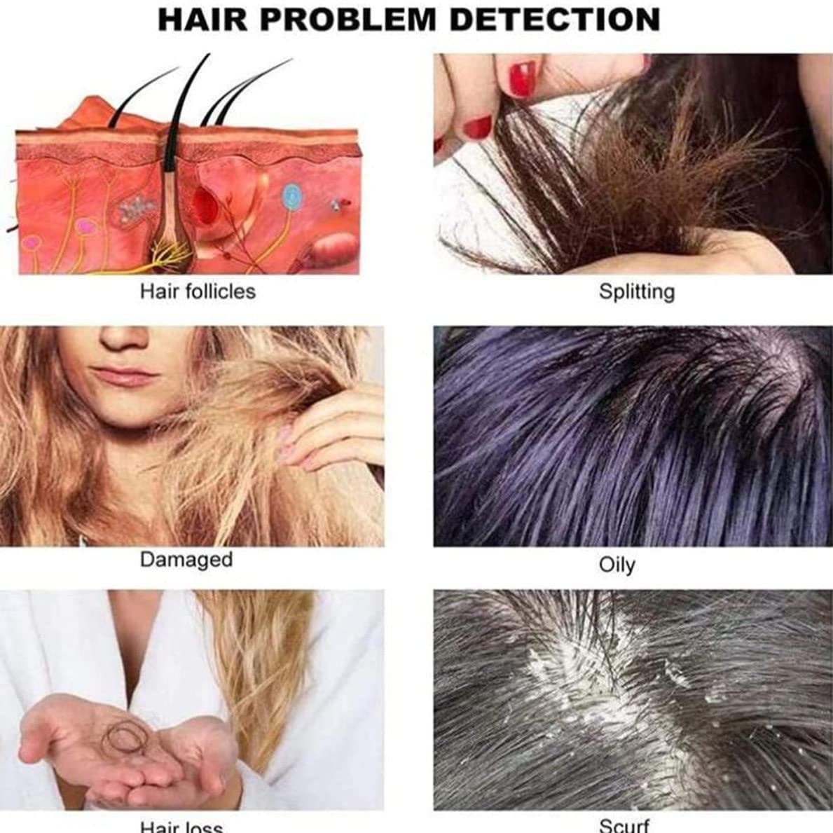 Analizzatore per capelli e diagnosi della pelle, dispositivo diagnostico per l'analisi del cuoio capelluto, 10 pollici, professionale, con telecamera di ingrandimento per cuoio capelluto 50x