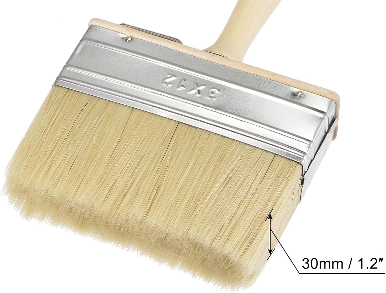 Staining Paint Brush for Walls 4.7" Width 1.2" Double Thick Bristle with Wood Handle Brushes