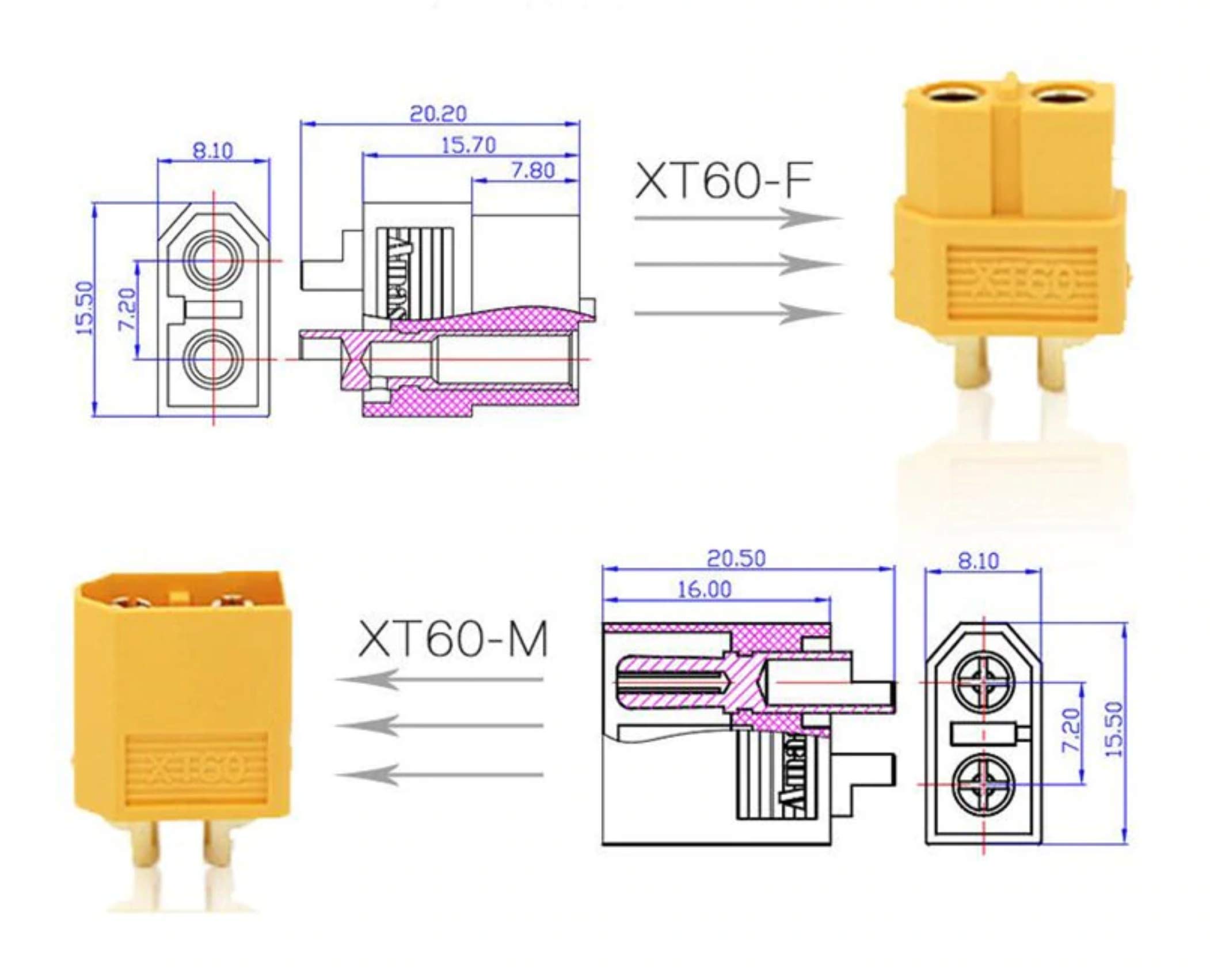 Jamara Presa A Spina Ad Alta Corrente XT60 Coppia - Foto 9