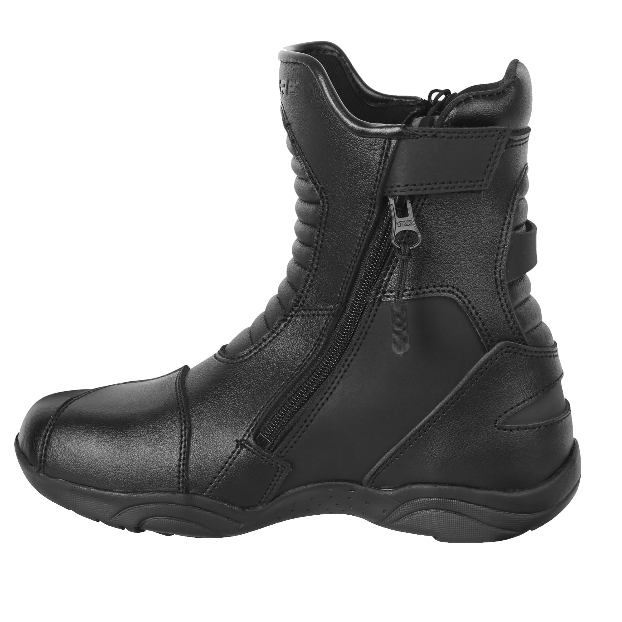 Stivali Moto Unisex in Pelle con Protezioni Rinforzate, Suola Antiscivolo e Chiusura Stivali da Moto da uomo