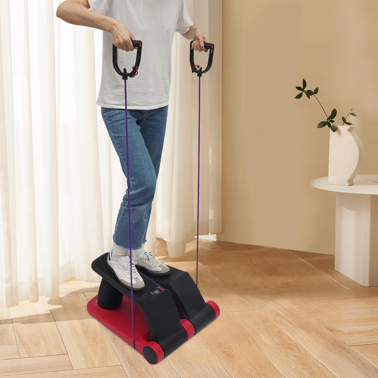 Mini stepper per esercizi, step per scale portatile con LCD