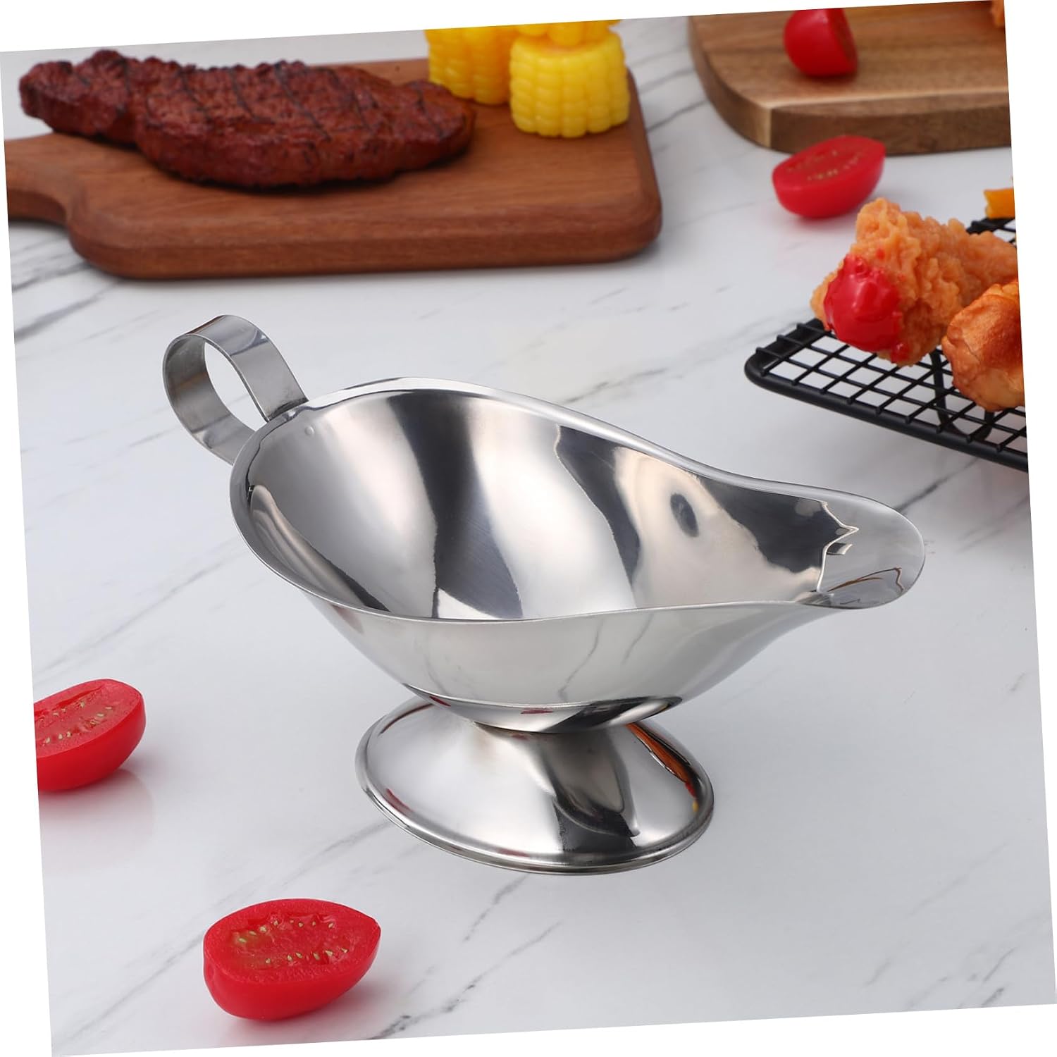 2 Pcs Gravy Bowls with Spout Elegant Sauce Containers for Sauces Meat Juices Condiments for Parties Bbqs Easy to Clean Kitchen Supplies